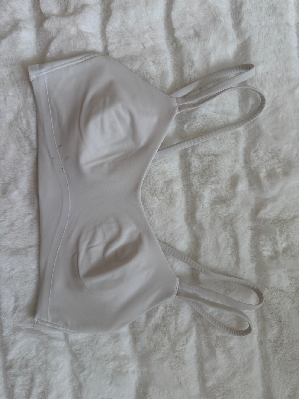 lululemon athletica White Wireless Scoop Bralette with Double Straps